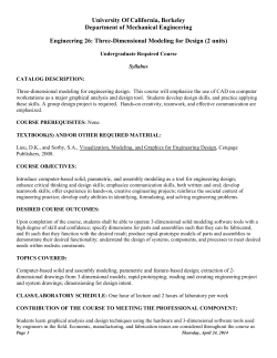 Three-Dimensional Modeling for Design