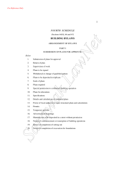 1 FOURTH SCHEDULE BUILDING BYLAWS For