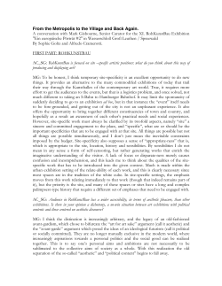 From the Metropolis to the Village and Back