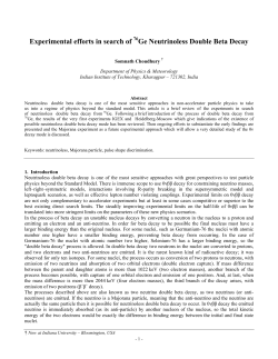 Experimental efforts in search for