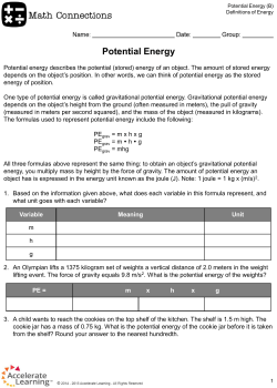 Potential Energy