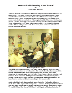 Amateur Radio Standing in the Breach