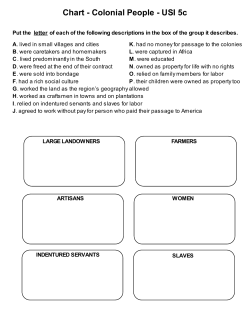 Chart - Colonial People