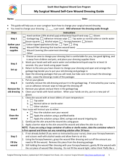 My Surgical Wound Self-Care Wound Dressing Guide