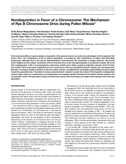 Nondisjunction in Favor of a Chromosome: The