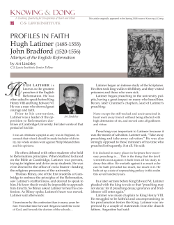 Latimer (1485-1555) - CS Lewis Institute