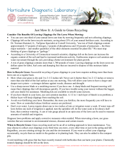 Just Mow It: A Guide to Grass Recycling