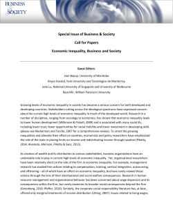 Economic Inequality, Business and Society
