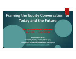 Framing the Equity Conversation for Today and the Future