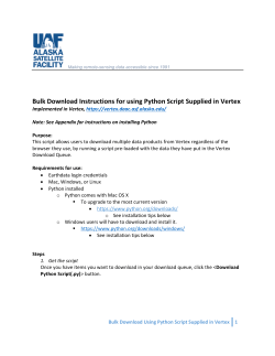 Bulk Using Python Script Supplied in Vertex