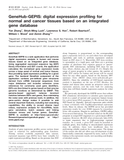 GeneHub-GEPIS: digital expression profiling for normal and cancer