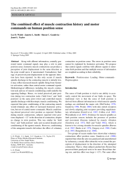 The combined eVect of muscle contraction history and motor