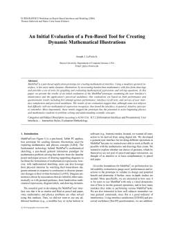 An Initial Evaluation of a Pen-Based Tool for Creating