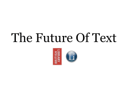 Frode`s slides - Future of Text