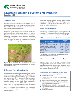 Livestock Watering Systems for Pastures