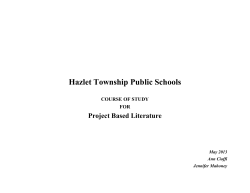 COURSE TITLE - Hazlet Township Public Schools