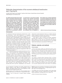 Molecular characterization of the recurrent