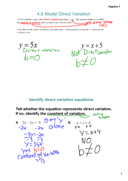 Annotated 4.6 Model Direct Variation