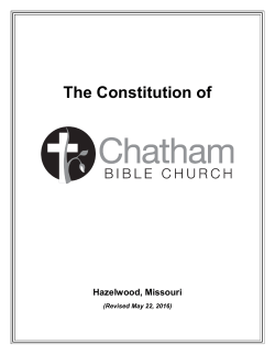 Constitution  - Chatham Bible Church