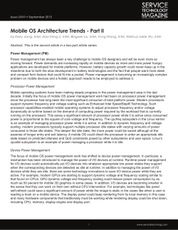 Mobile OS Architecture Trends - Part II