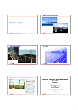 Monitoring of the Fatih Sultan Mehmet Bridge 1984