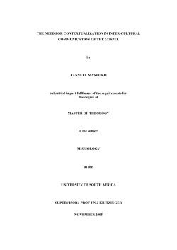THE NEED FOR CONTEXTUALIZATION IN INTER