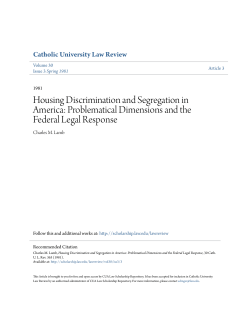 Housing Discrimination and Segregation in America: Problematical