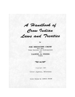 A Handbook of Crow Indian Laws and Treaties by Joe Medicine