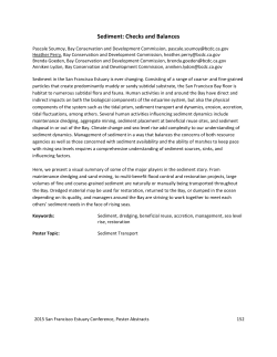 Sediment: Checks and Balances - San Francisco Estuary Partnership