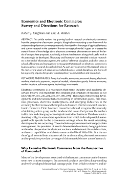 Economics and Electronic Commerce
