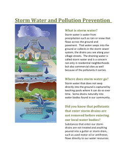 Storm Water and Pollution Prevention