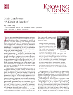 Holy Conference: "A Kinde of Paradise"