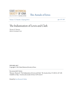 The Indianization of Lewis and Clark