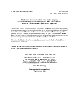 Montserrat -- Overseas Territory of the United Kingdom: Assessment