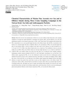 Chemical Characteristics of Marine Fine Aerosols over Sea and at