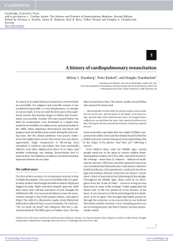 A history of cardiopulmonary resuscitation
