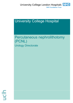 Percutaneous nephrolithotomy (PCNL)