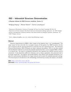 ISD – Inferential Structure Determination