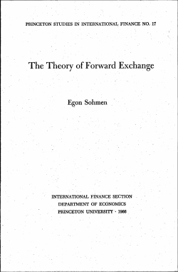 The Theory of Forward Exchange