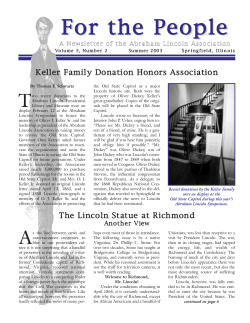Summer 2003 - Abraham Lincoln Association