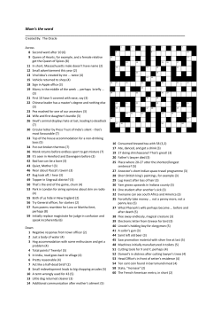 Mum`s the word - Crossword.info