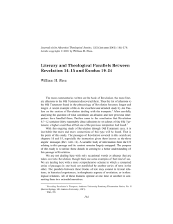 Literary and Theological Parallels Between Revelation 14