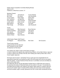 Minutes Spring 2011 - US Ski Team