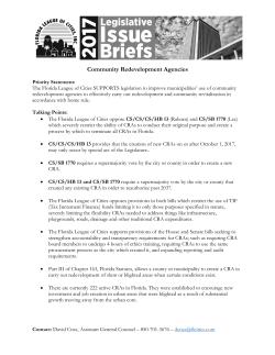 Community Redevelopment Agencies