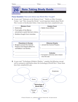 Note Taking Study Guide - Social 10 Regents Overview