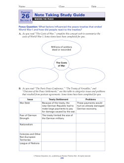 Note Taking Study Guide - Social 10 Regents Overview