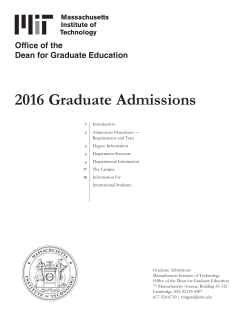Programs | MIT Graduate Admissions