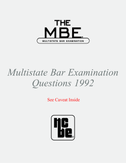 Multistate Bar Examination Questions 1992