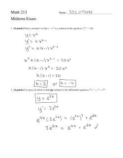 Midterm Solutions