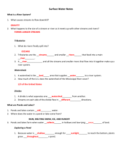 Surface Water Notes
